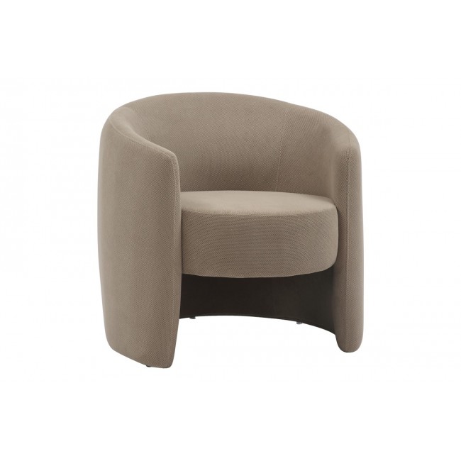 Πολυθρόνα "BARKEN" από ύφασμα σε γκρι/μπεζ χρώμα 77x74.5x73