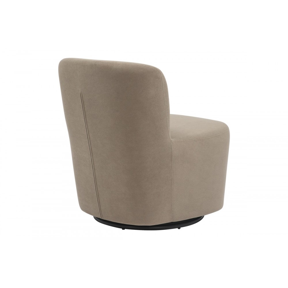 Πολυθρόνα περιστρεφόμενη "SWISH" από ύφασμα σε γκρι/μπεζ χρώμα 63x76x76.5