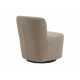 Πολυθρόνα περιστρεφόμενη "SWISH" από ύφασμα σε γκρι/μπεζ χρώμα 63x76x76.5