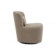 Πολυθρόνα περιστρεφόμενη "SWISH" από ύφασμα σε γκρι/μπεζ χρώμα 63x76x76.5