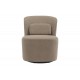 Πολυθρόνα περιστρεφόμενη "SWISH" από ύφασμα σε γκρι/μπεζ χρώμα 63x76x76.5