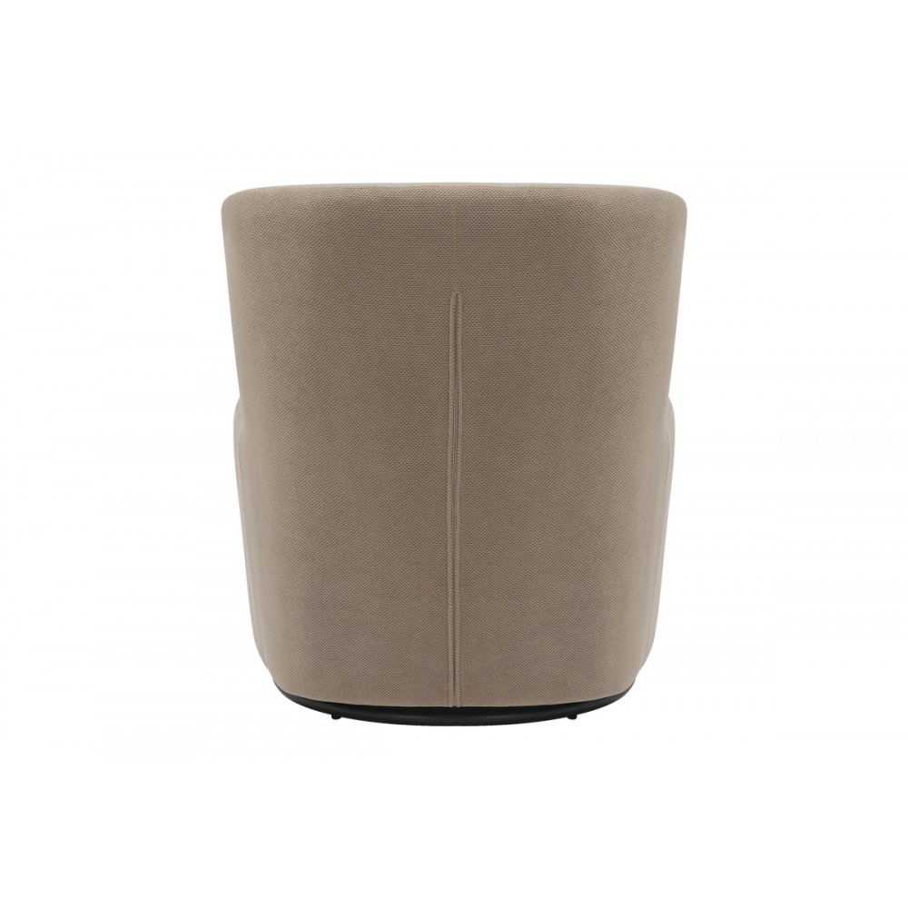 Πολυθρόνα περιστρεφόμενη "SWISH" από ύφασμα σε γκρι/μπεζ χρώμα 63x76x76.5