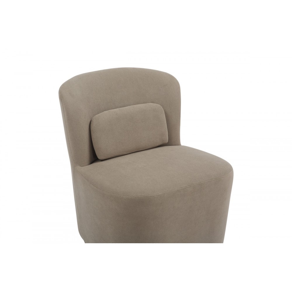 Πολυθρόνα περιστρεφόμενη "SWISH" από ύφασμα σε γκρι/μπεζ χρώμα 63x76x76.5