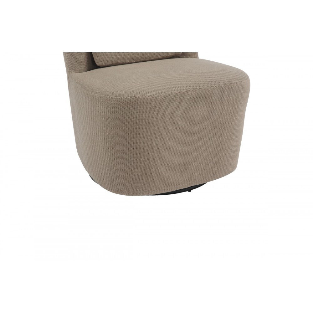 Πολυθρόνα περιστρεφόμενη "SWISH" από ύφασμα σε γκρι/μπεζ χρώμα 63x76x76.5