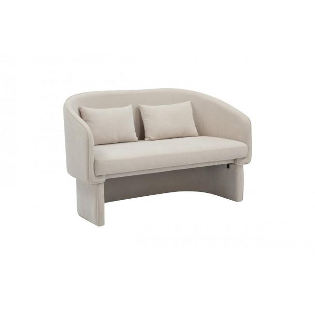 Καναπές διθέσιος "PLAYMOB" από ύφασμα σε μπεζ χρώμα 128x65x79