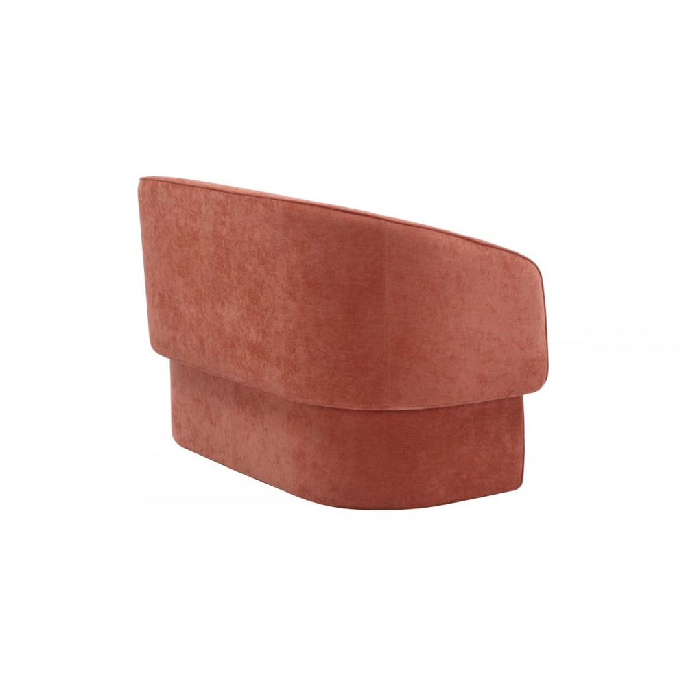 Καναπές διθέσιος "PLAYMOB" από ύφασμα σε κεραμιδί χρώμα 128x65x79