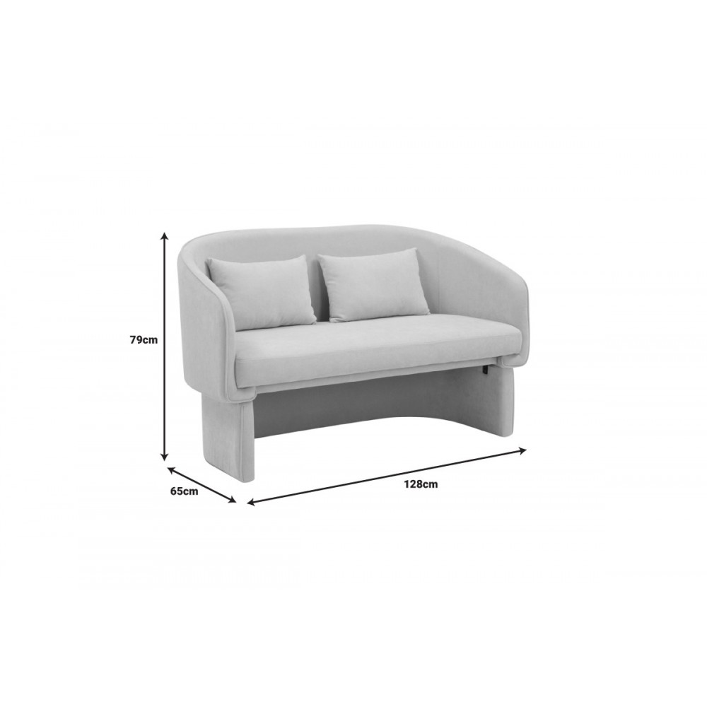 Καναπές διθέσιος "PLAYMOB" από ύφασμα σε κεραμιδί χρώμα 128x65x79