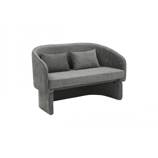 Καναπές διθέσιος "PLAYMOB" από ύφασμα σε γκρι χρώμα 128x65x79