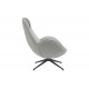 Πολυθρόνα περιστρεφόμενη "FLAGO" από μπουκλέ ύφασμα σε γκρι χρώμα 85x88x103.5