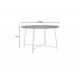 Τραπέζι "GIANNO" από μέταλλο σε φυσικό/λευκό χρώμα Φ120x76