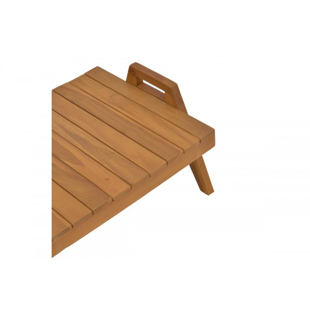 Τραπέζι "KALLY" από ξύλο σε φυσικό χρώμα 60x50x34