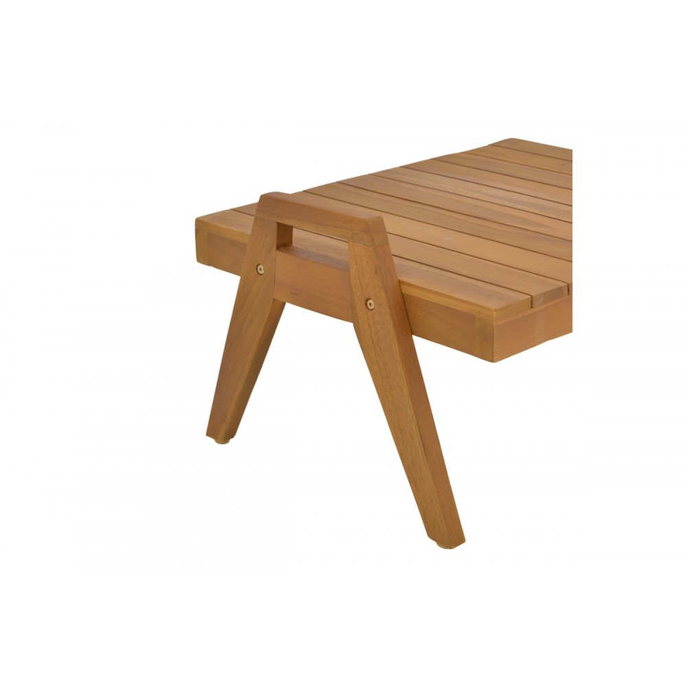 Τραπέζι "KALLY" από ξύλο σε φυσικό χρώμα 60x50x34