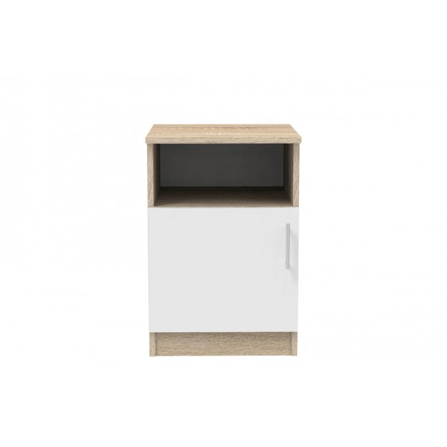 Κομοδίνο "GALDI" σε σονόμα/λευκό χρώμα 40x45x60