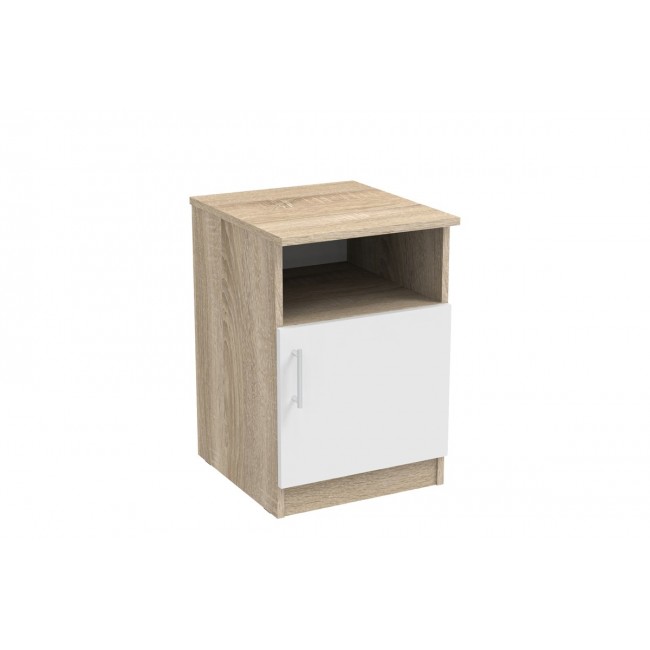 Κομοδίνο "GALDI" σε σονόμα/λευκό χρώμα 40x45x60