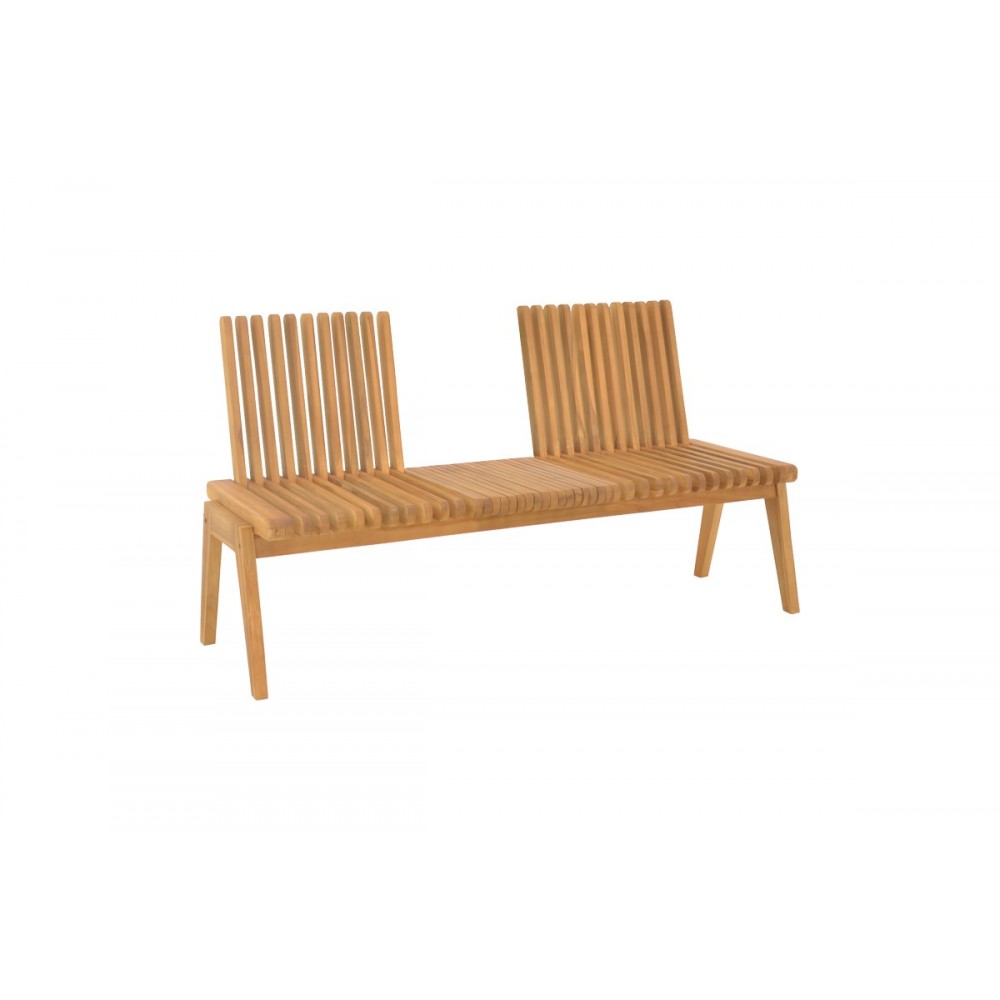 Παγκάκι "JEY" από ξύλο σε φυσικό χρώμα 150x45x40