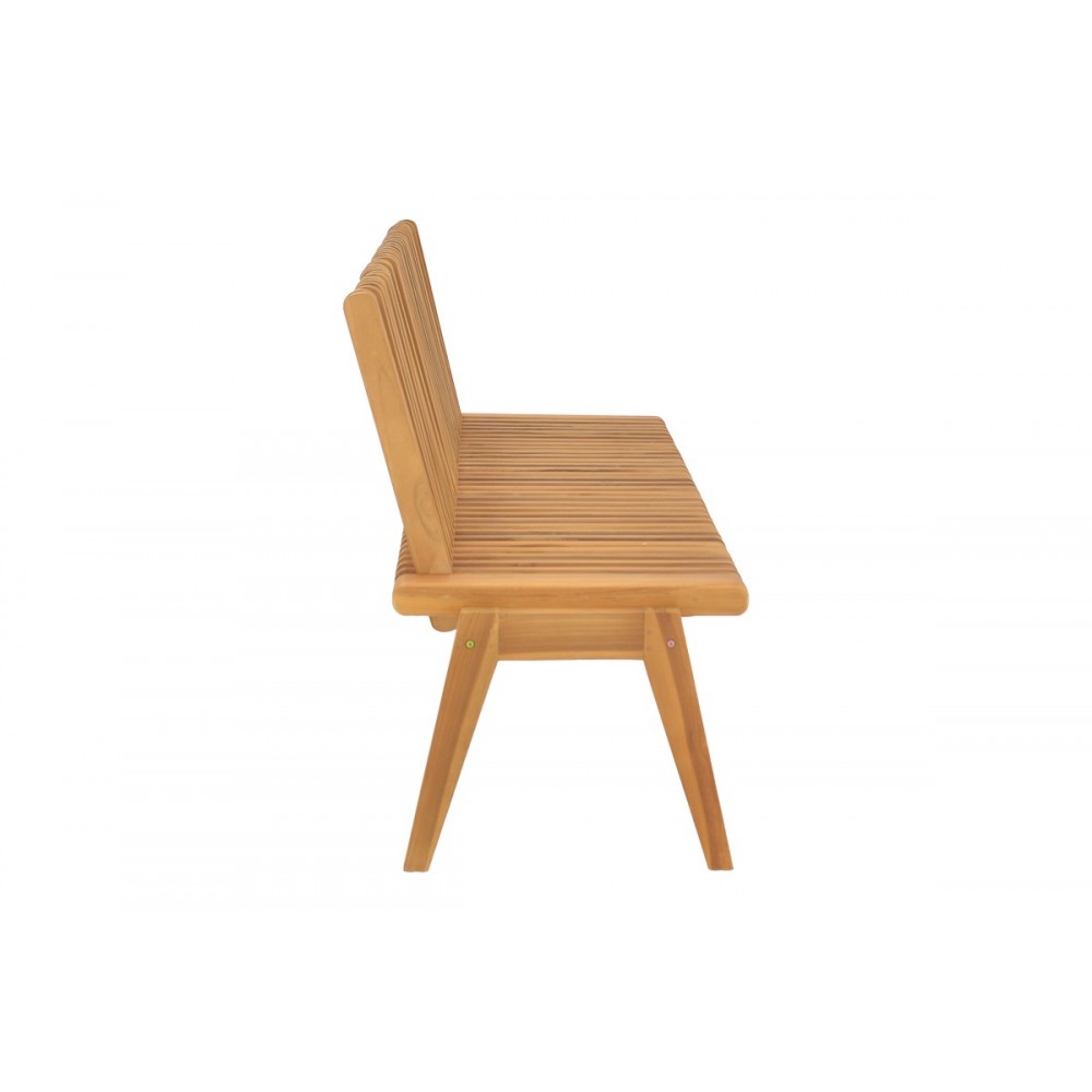 Παγκάκι "JEY" από ξύλο σε φυσικό χρώμα 150x45x40