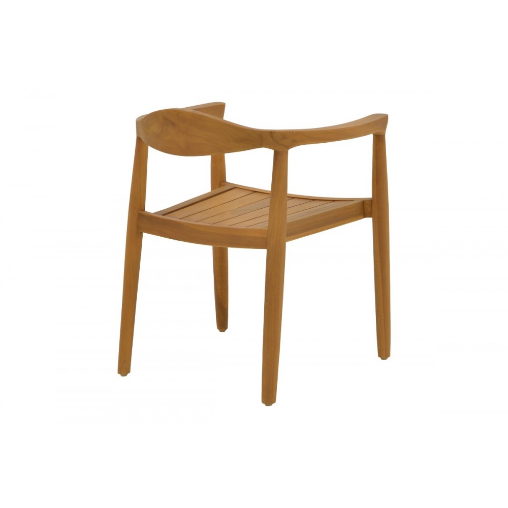 Πολυθρόνα "GANNY" από ξύλο σε φυσικό χρώμα 59x56x71