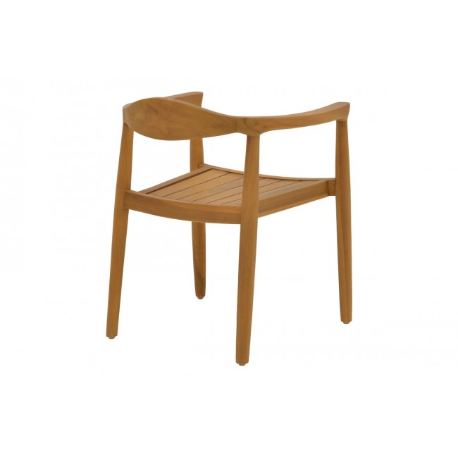 Πολυθρόνα "GANNY" από ξύλο σε φυσικό χρώμα 59x56x71