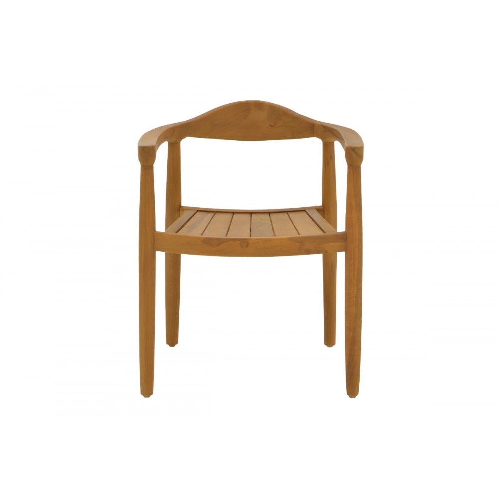 Πολυθρόνα "GANNY" από ξύλο σε φυσικό χρώμα 59x56x71