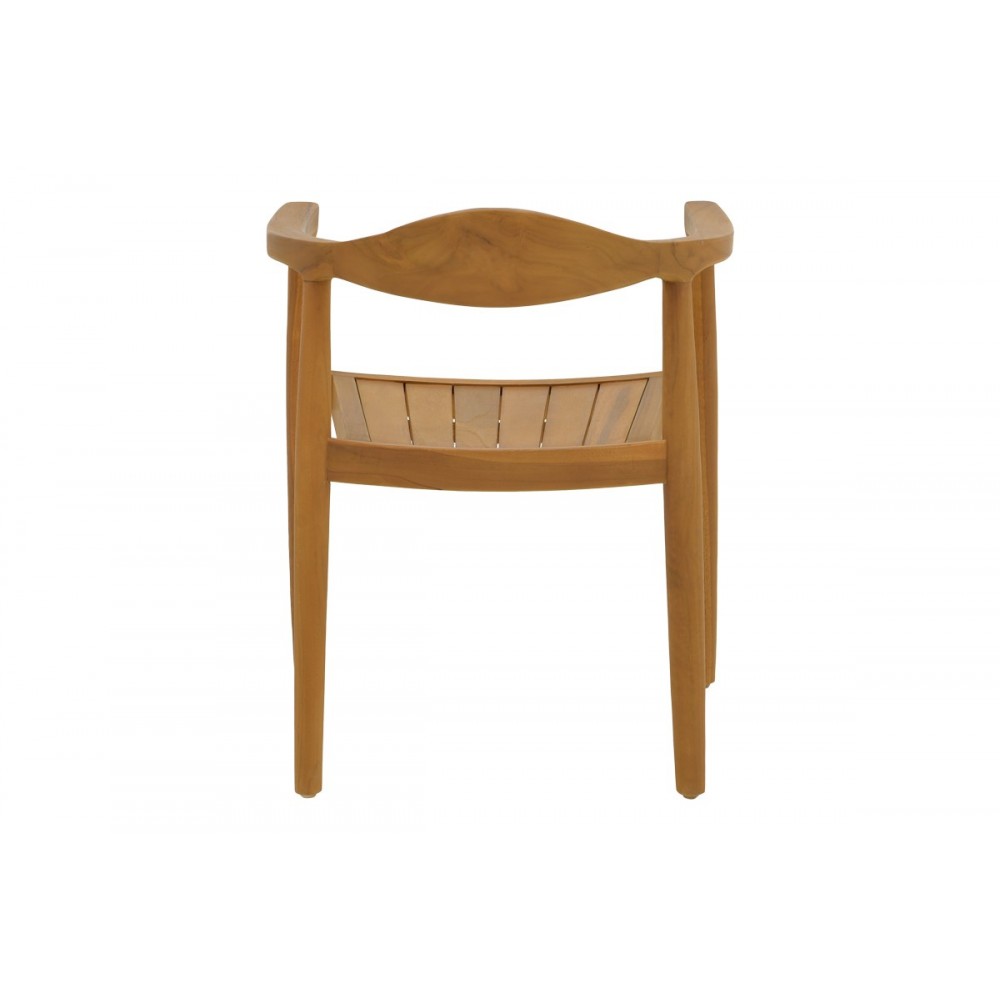 Πολυθρόνα "GANNY" από ξύλο σε φυσικό χρώμα 59x56x71