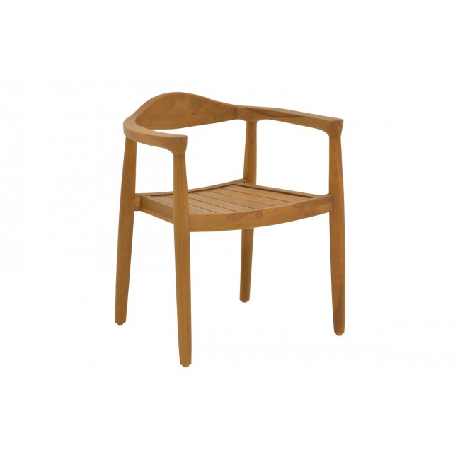 Πολυθρόνα "GANNY" από ξύλο σε φυσικό χρώμα 59x56x71