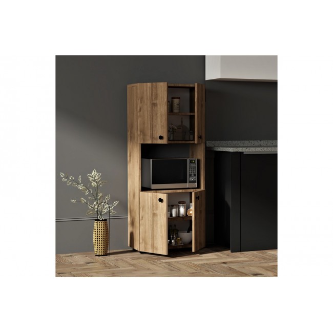 Ντουλάπα κουζίνας "GUZEL" σε καρυδί χρώμα 60x31.4x140