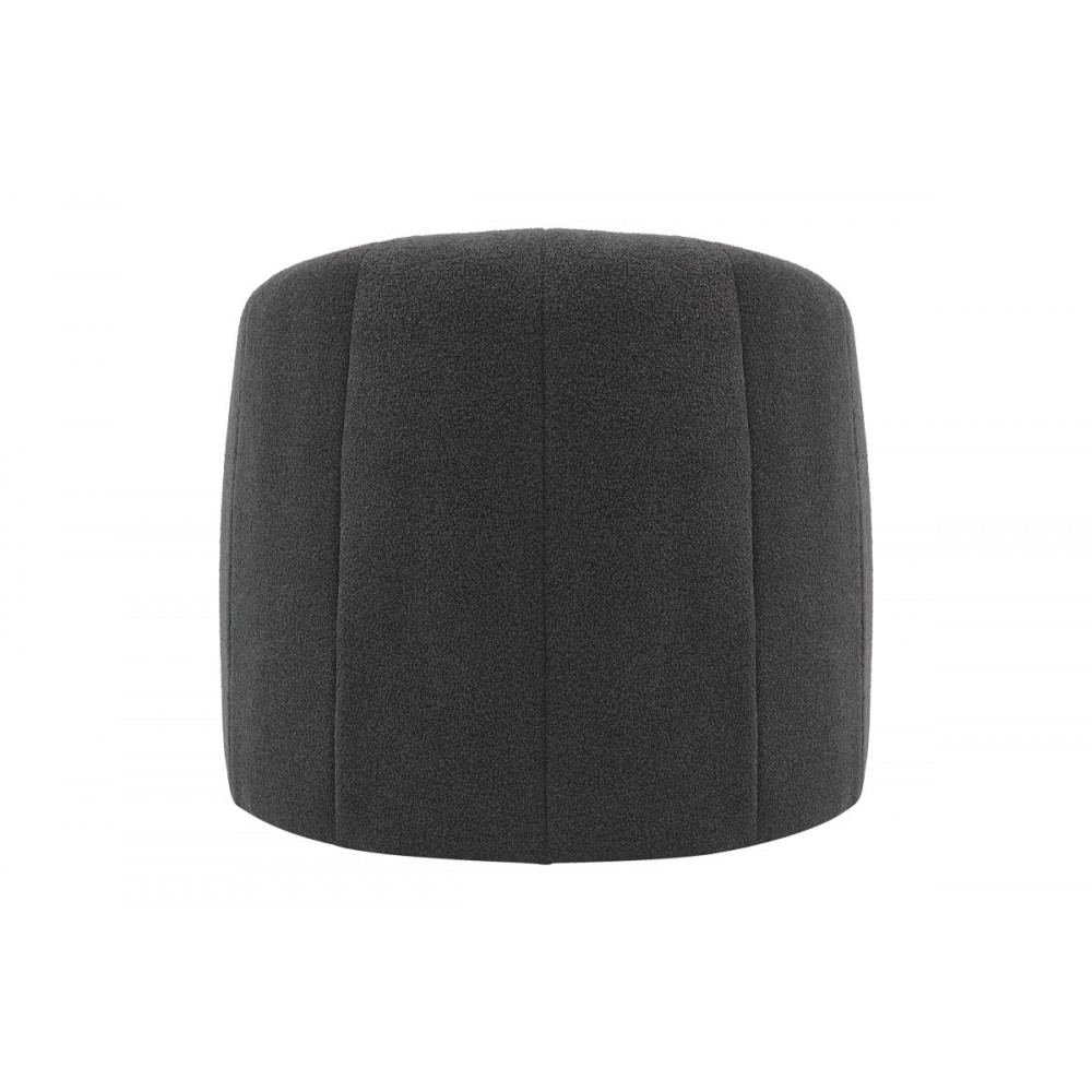 Πολυθρόνα "FASSY" από μπουκλέ ύφασμα σε ανθρακί χρώμα 80x66x80