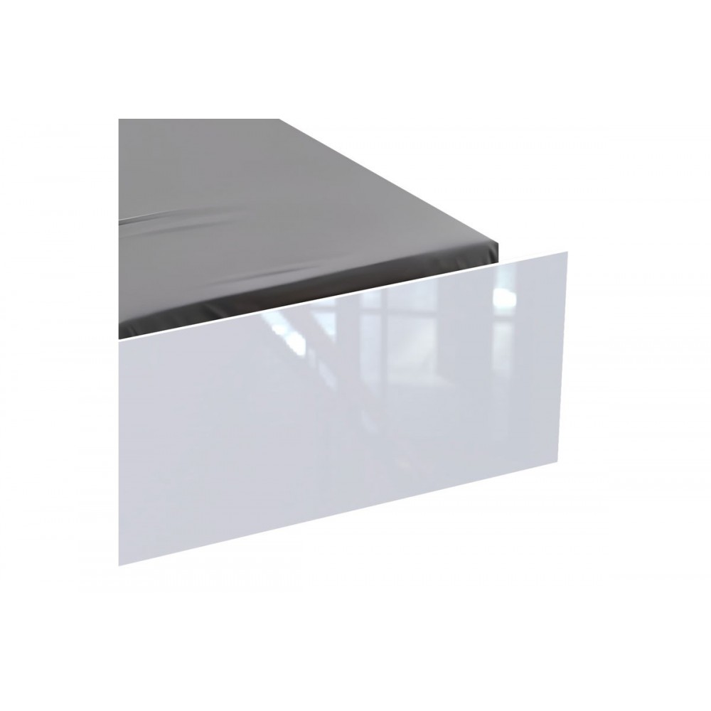 Κρεβάτι μονό "AFINA" σε λευκό glossy χρώμα 110x205.2x65