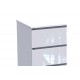 Συρταριέρα "DICAMA" από mdf σε λευκό glossy χρώμα 85.5x47x98