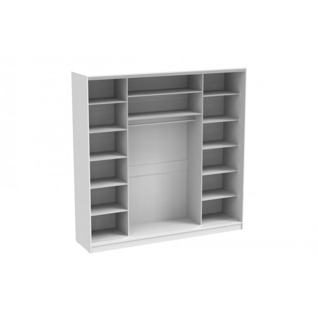 Ντουλάπα τριφυλλη συρόμενη "APARADOR I" σε λευκό χρώμα 240x60x240