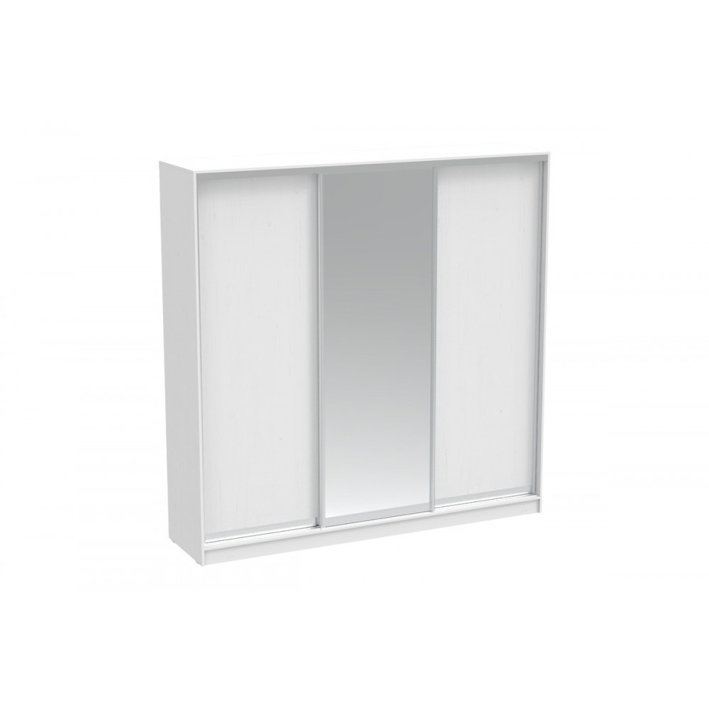 Ντουλάπα τριφυλλη συρόμενη "APARADOR I" σε λευκό χρώμα 240x60x240