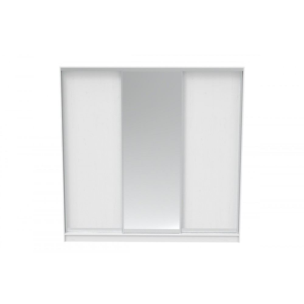 Ντουλάπα τριφυλλη συρόμενη "APARADOR I" σε λευκό χρώμα 240x60x240