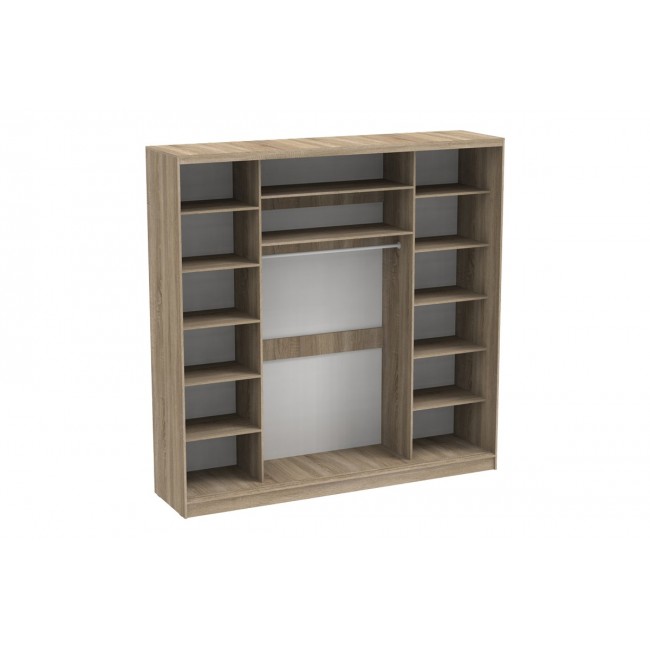 Ντουλάπα τριφυλλη συρόμενη "APARADOR I" σε σονόμα χρώμα 240x60x240