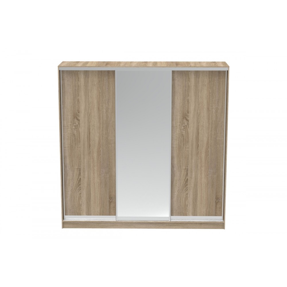 Ντουλάπα τριφυλλη συρόμενη "APARADOR I" σε σονόμα χρώμα 240x60x240