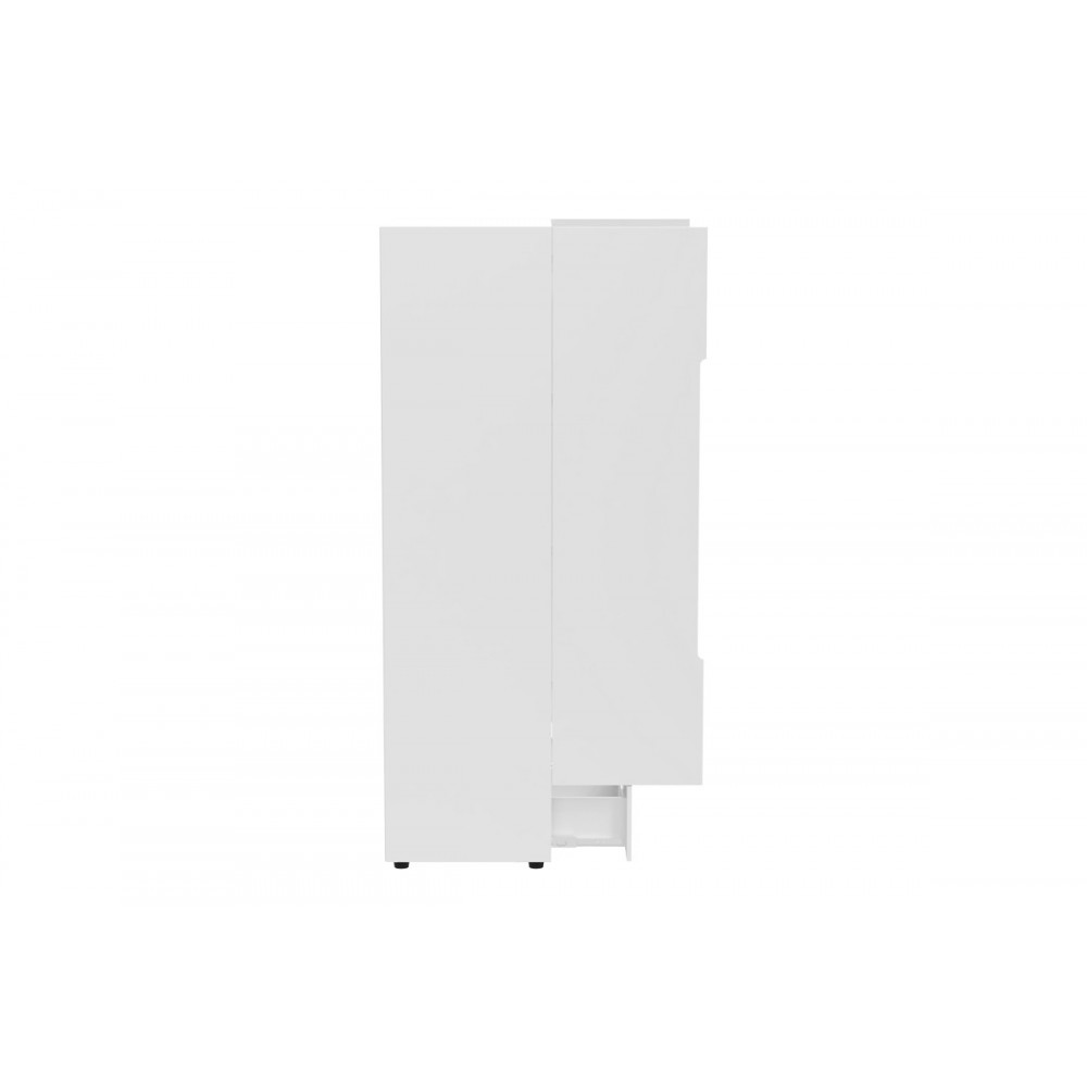 Ντουλάπα δίφυλλη "AFINA" από mdf σε λευκό gloss χρώμα 100x57x213