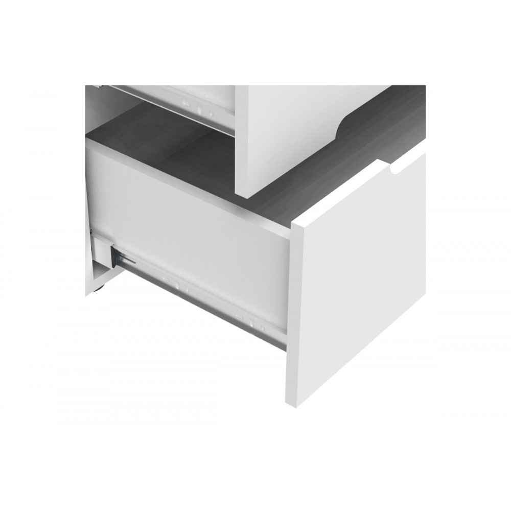 Συρταριέρα "AFINA" από mdf σε λευκό gloss χρώμα 90x44x101