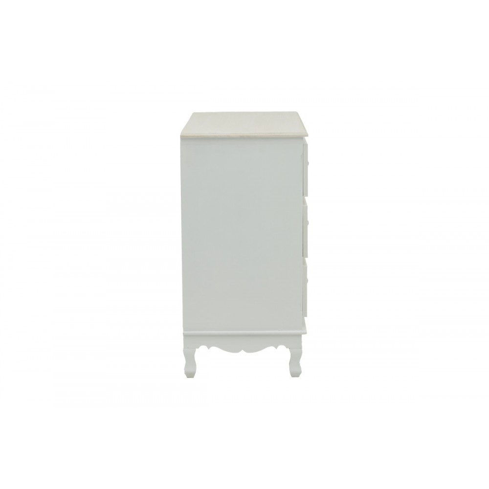 Συρταριέρα "PAZLEN" από mdf σε λευκό χρώμα 80x40x80