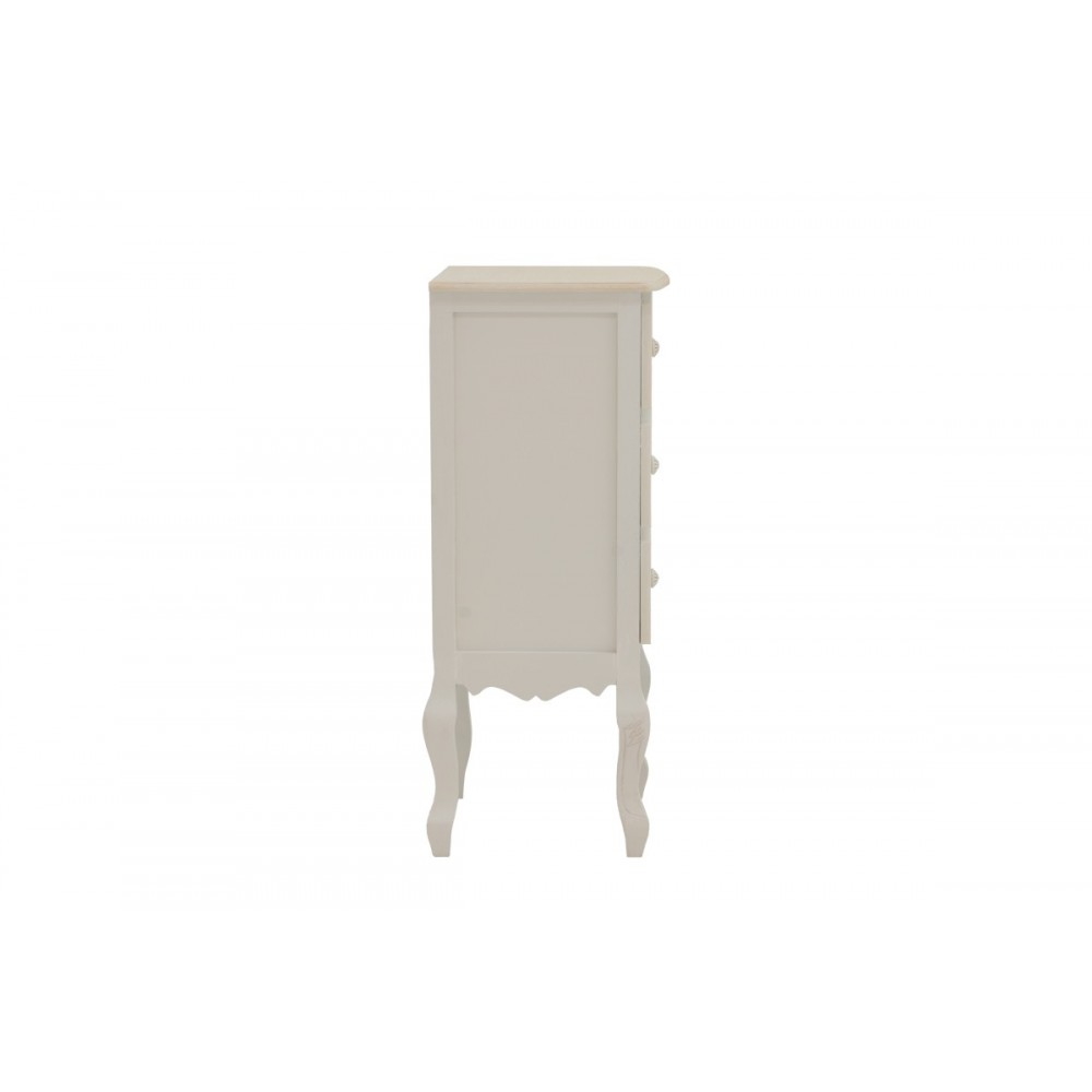 Συρταριέρα "PAZLEN" από mdf σε λευκό χρώμα 40x34.5x82