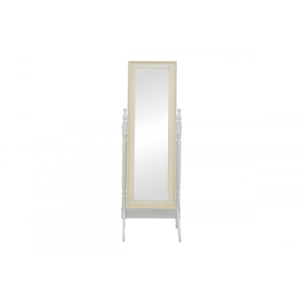 Καθρέπτης "MALONE" από mdf σε λευκό χρώμα 55x50x160
