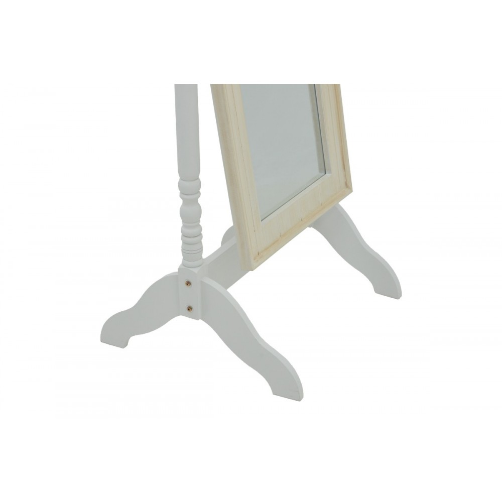 Καθρέπτης "MALONE" από mdf σε λευκό χρώμα 55x50x160