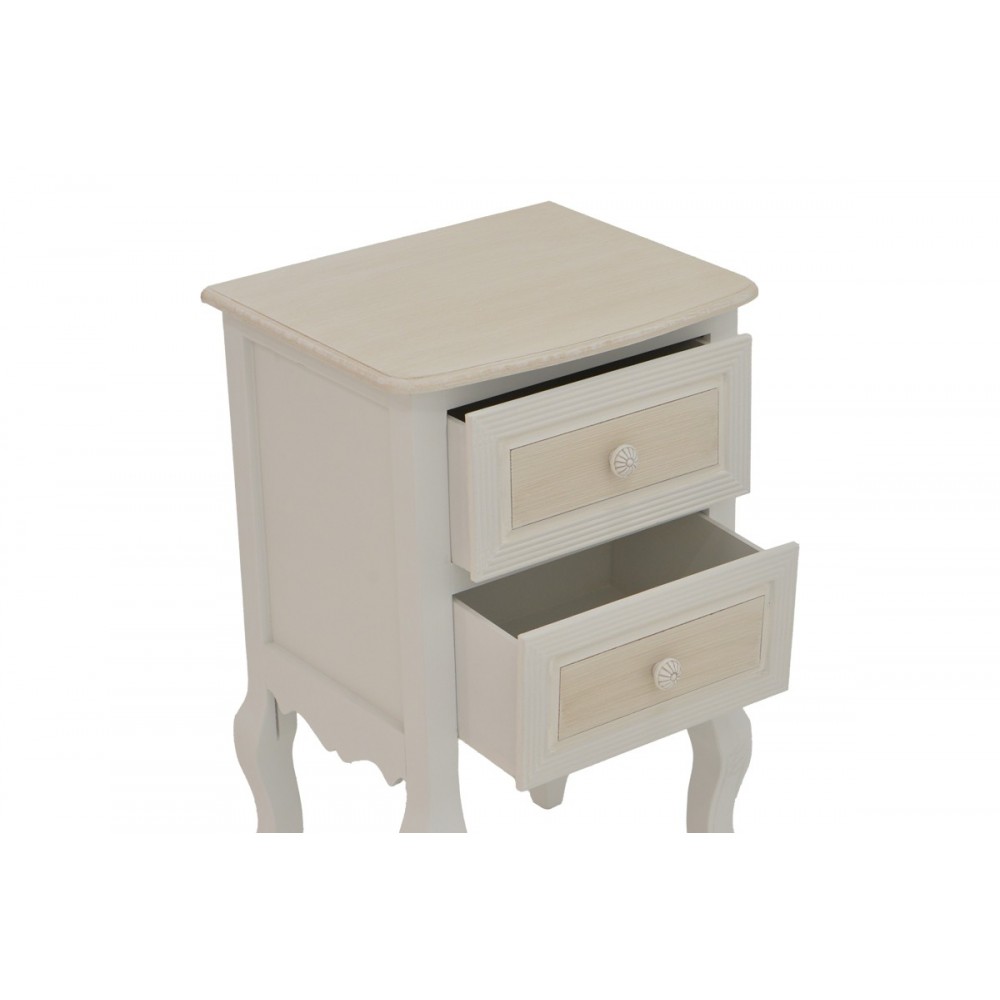 Συρταριέρα "JOLIENE" από mdf σε φυσικό/λευκό χρώμα 40x34.5x64.5