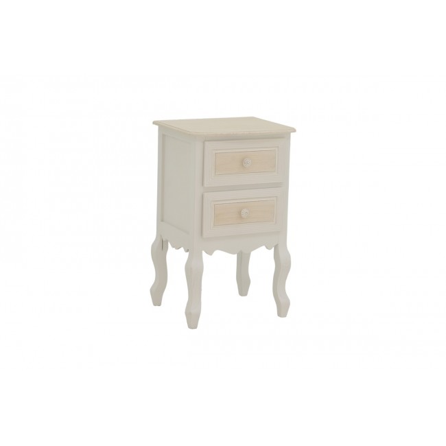 Συρταριέρα "JOLIENE" από mdf σε φυσικό/λευκό χρώμα 40x34.5x64.5