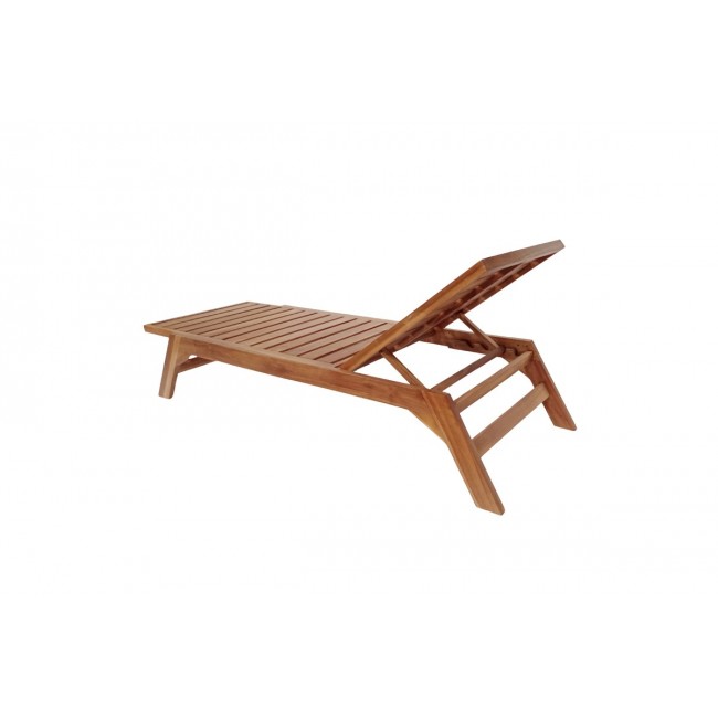 Ξαπλώστρα "MELOP" από ξύλο σε φυσικό χρώμα 200x70x35