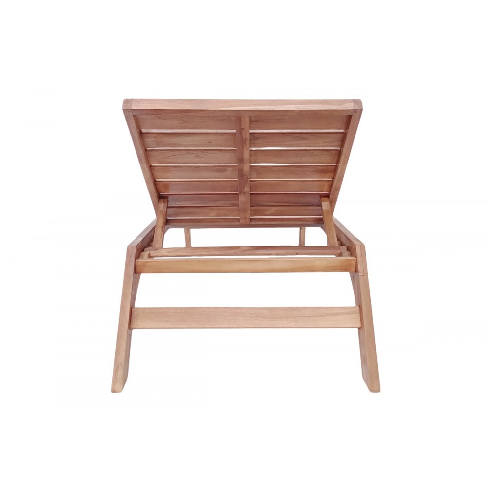 Ξαπλώστρα "MELOP" από ξύλο σε φυσικό χρώμα 200x70x35