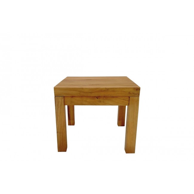 Τραπέζι παραλίας "POLY" από ξύλο σε φυσικό χρώμα 35x35x30