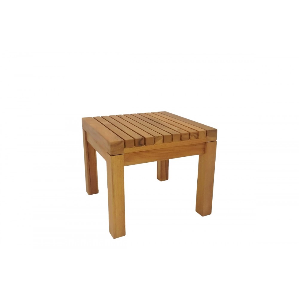 Τραπέζι παραλίας "POLY" από ξύλο σε φυσικό χρώμα 35x35x30