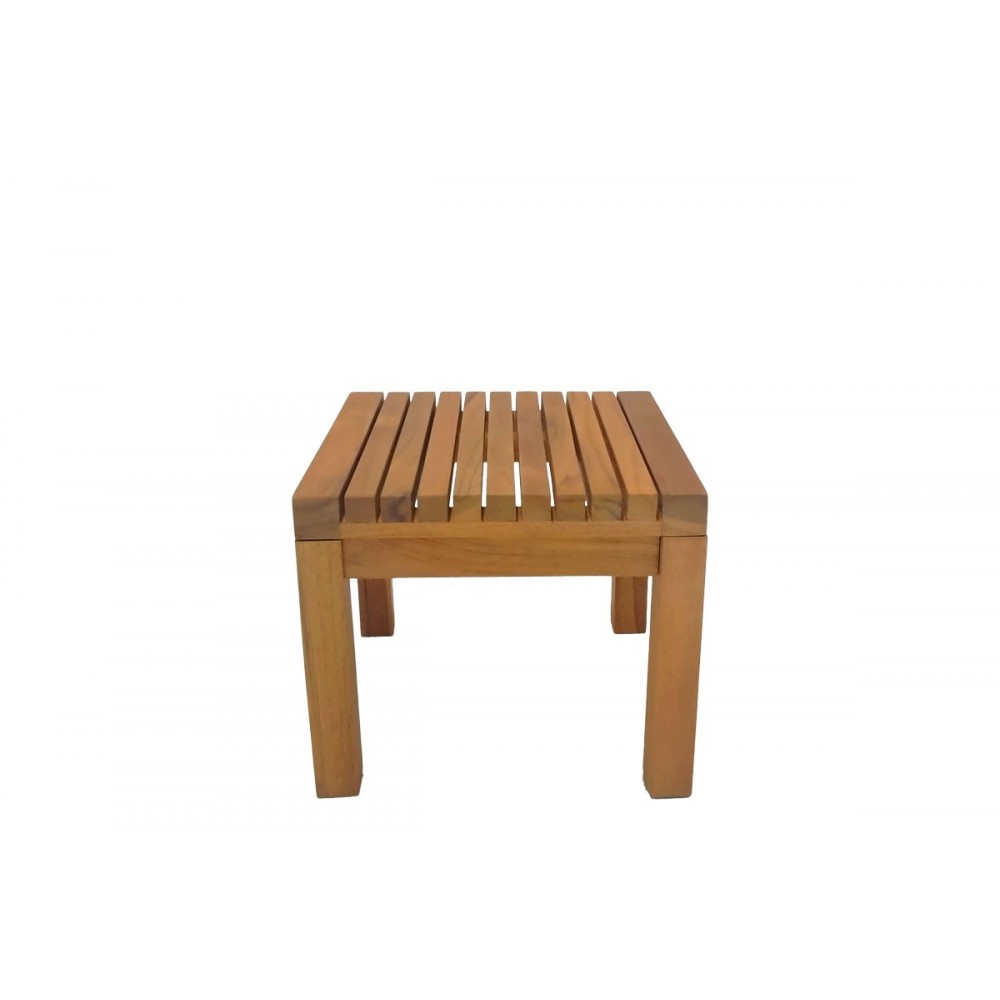 Τραπέζι παραλίας "POLY" από ξύλο σε φυσικό χρώμα 35x35x30