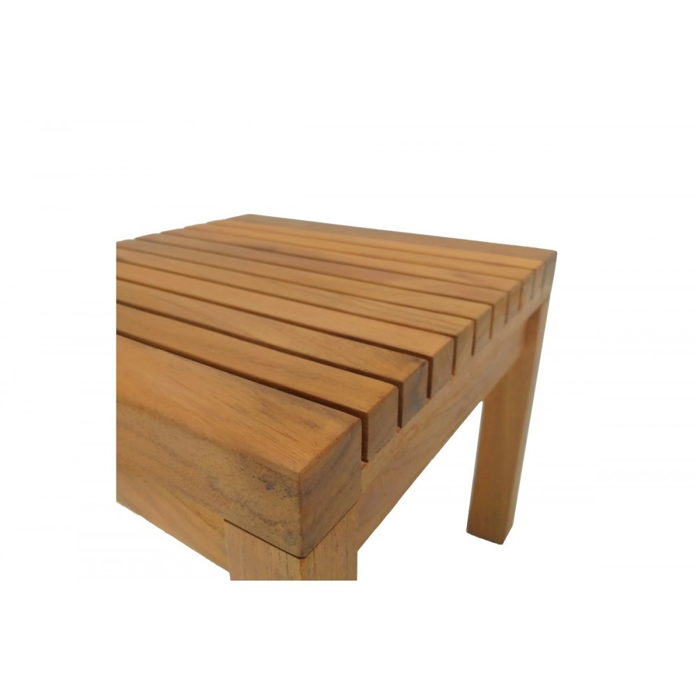 Τραπέζι παραλίας "POLY" από ξύλο σε φυσικό χρώμα 35x35x30