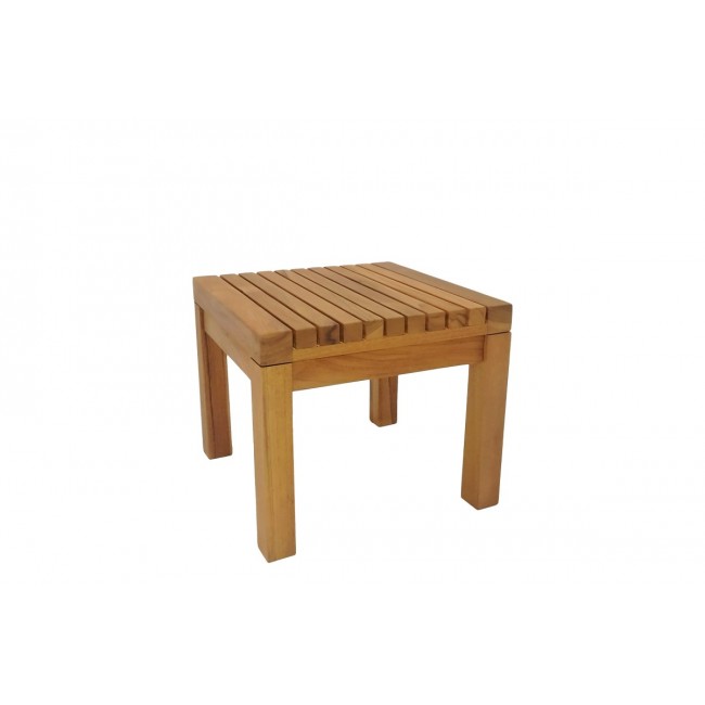 Τραπέζι παραλίας "POLY" από ξύλο σε φυσικό χρώμα 35x35x30