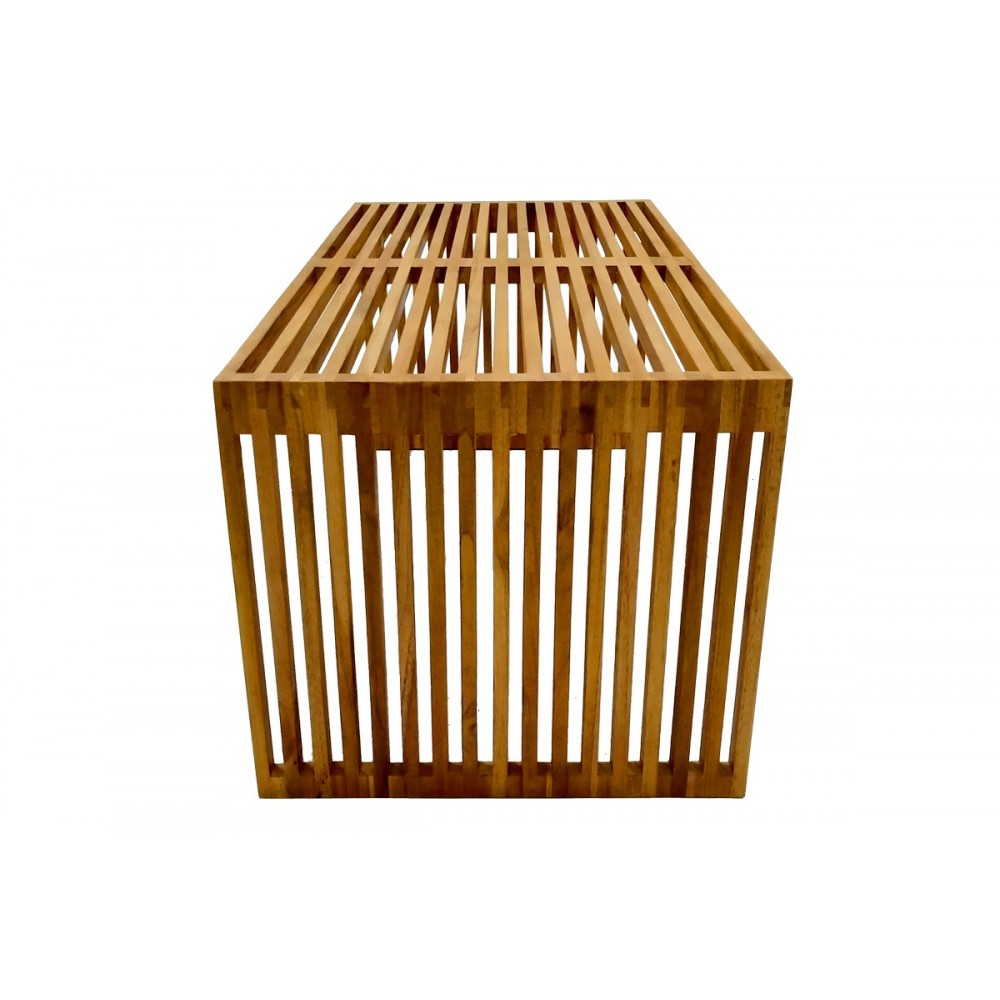 Τραπέζι "MARLIN" από ξύλο σε φυσικό χρώμα 100x50x45